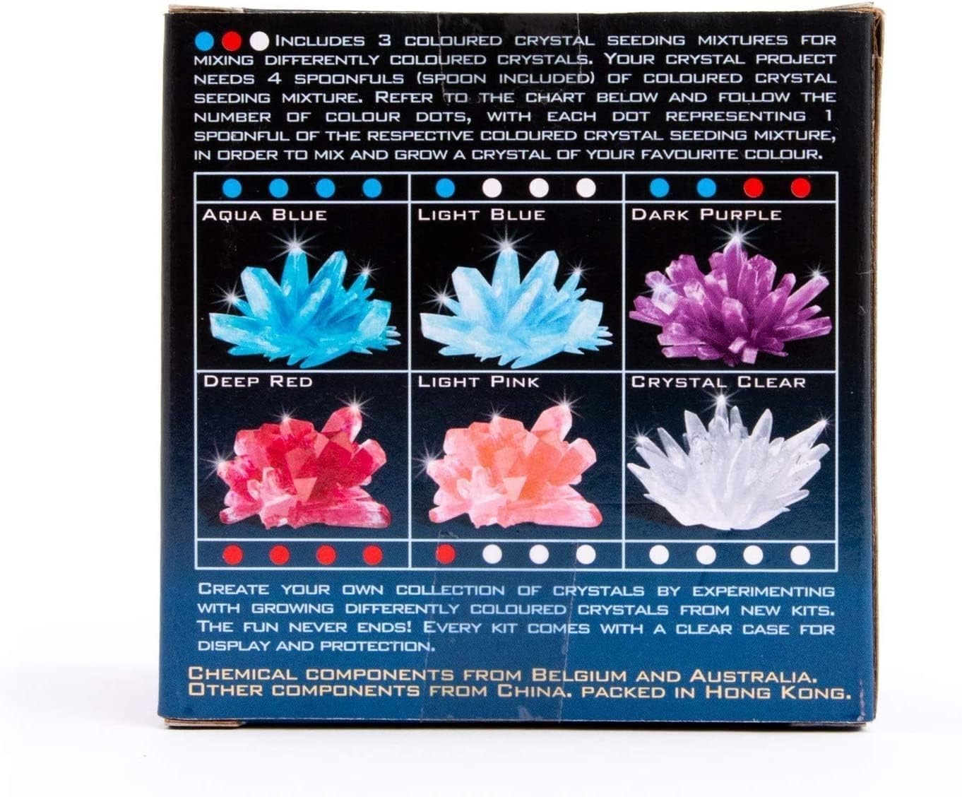 Educational Crystal Growing Science Kit – 3 Color Crystals for Young Scientists