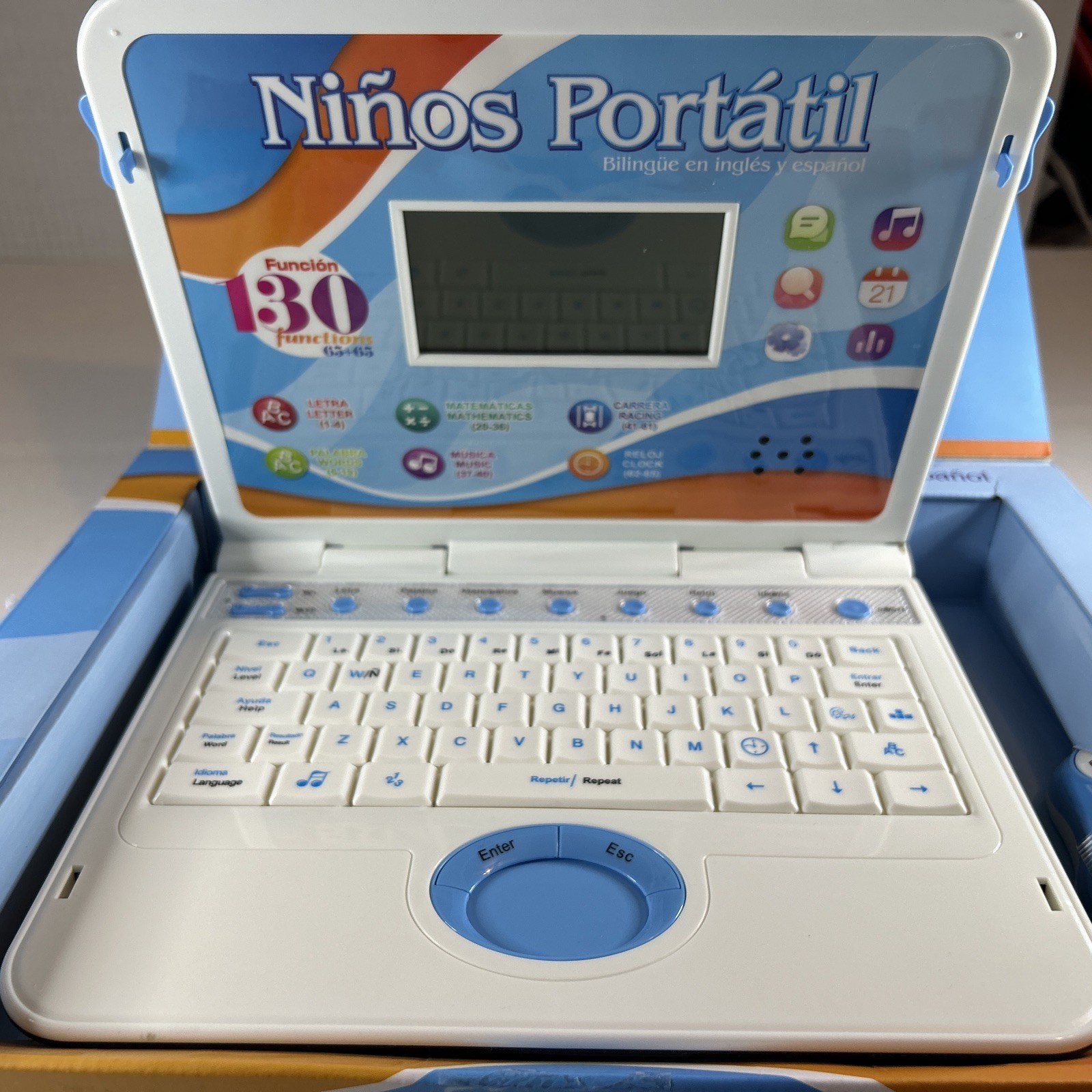 NEW Kids Laptop Bilingual Spanish English 130 Learning Functions Ninos Portatil