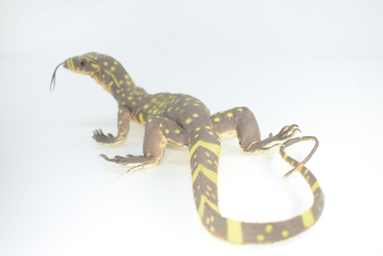 Realistic Monitor Lizard Toy Hard Rubber Lizard, Reptile, Model, 13″ IM20 B656