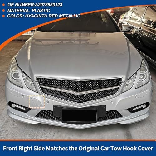 Front Right Passenger Side Car Bumper Tow Hook Cover Tow Cover Cap Hyacinth