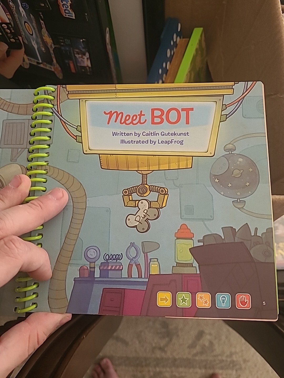 LeapFrog LeapStart Learn To Read Book 3 Meet Bot Short O & Short I 0187