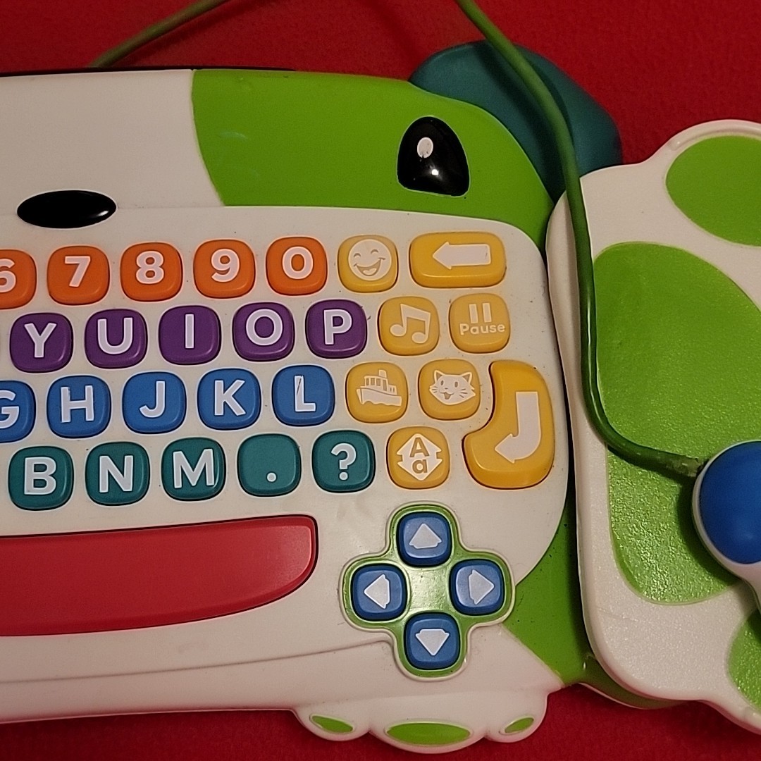 LEAPFROG CLICKSTART My First Computer w Controller Mouse Tested Working keyboard