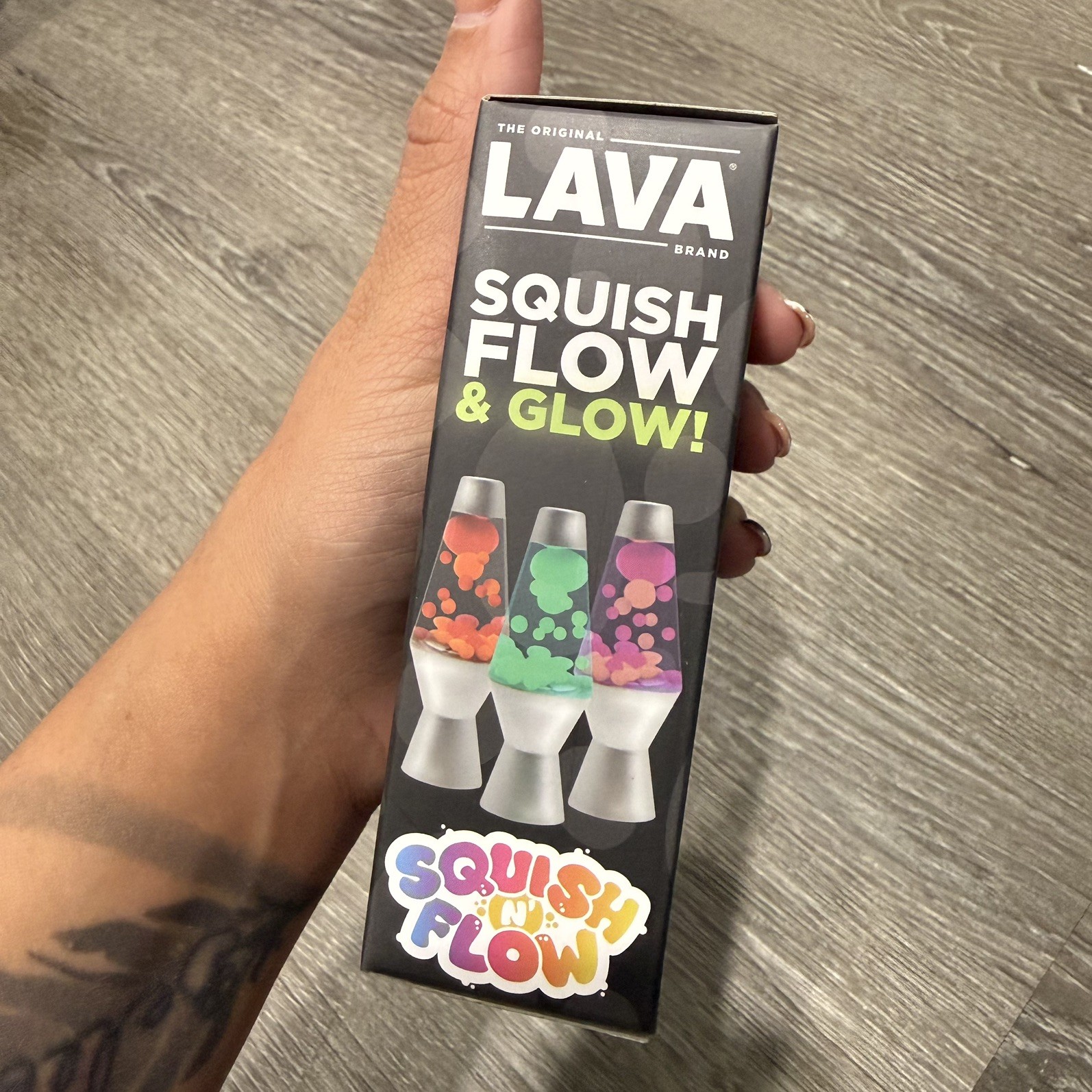 🔥Schylling Lava Squish N Flow Squishy NeeDoh Glow In The Dark Lava Lamp NEW