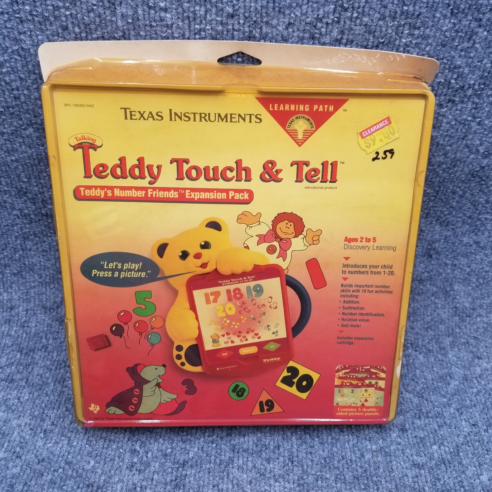 Teddy Touch & Tell Teddy’s Number Friends Expansion Pack Texas Instruments
