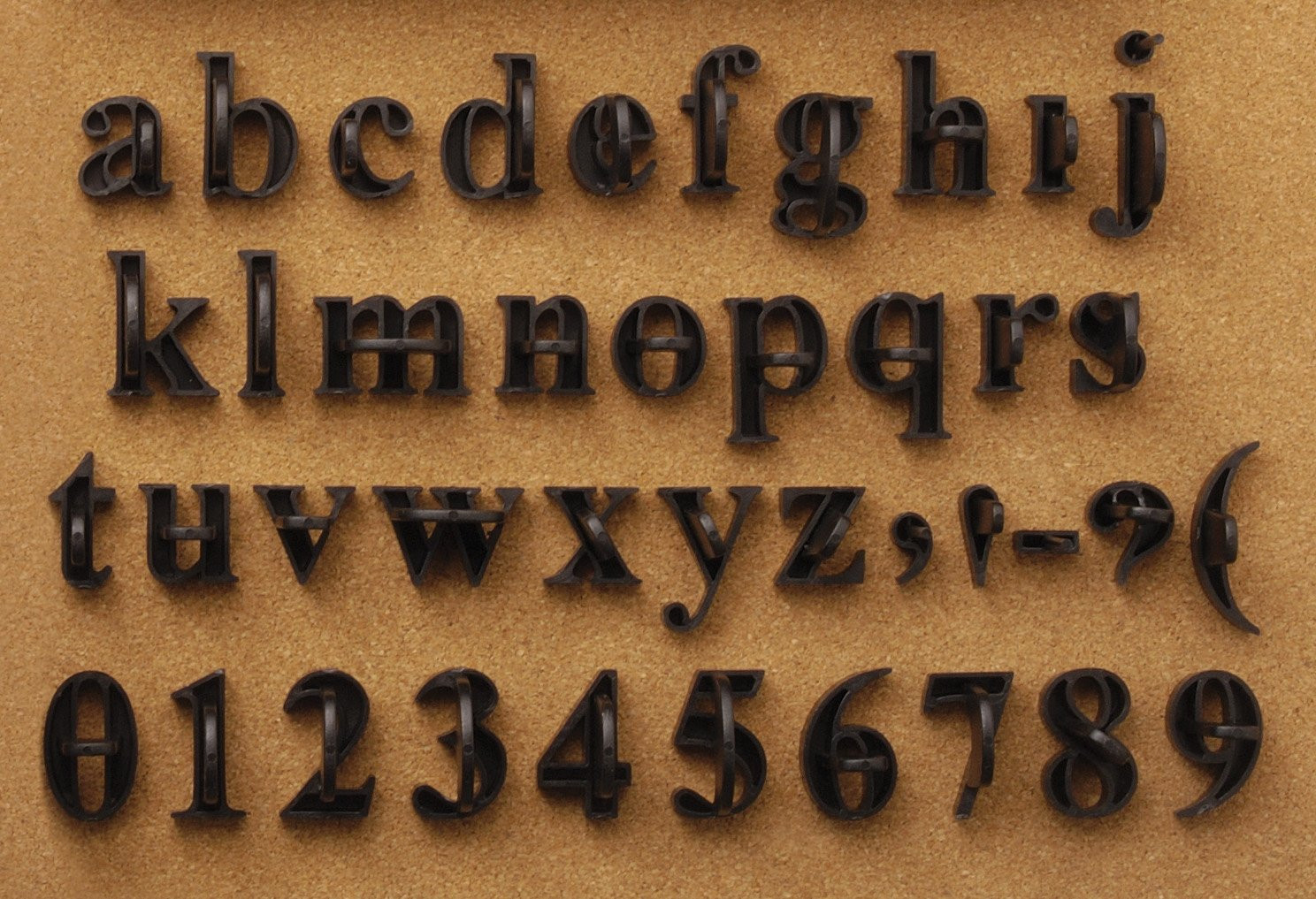 Press in Letters and Numbers Stone Concrete Stamps – Lowercase