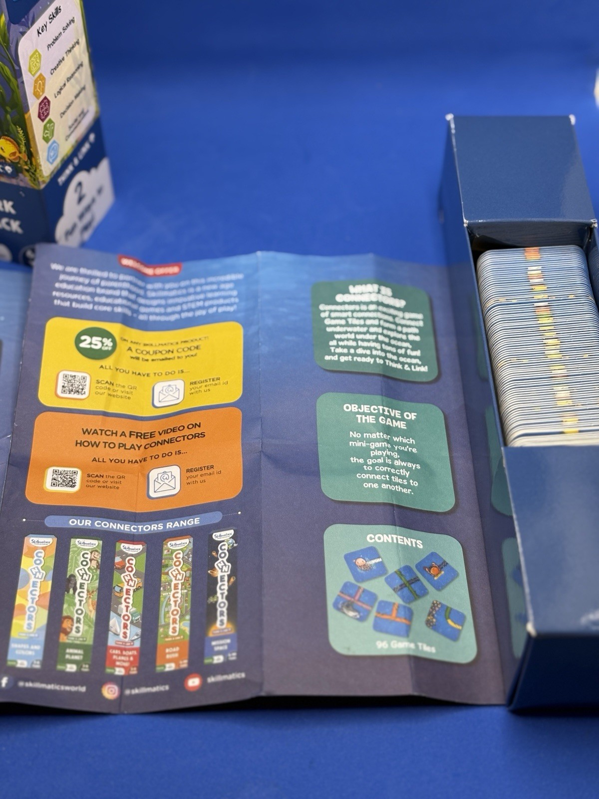 Skillmatics Educational Game: Connectors Shark Attack: Gift Family Game Complete