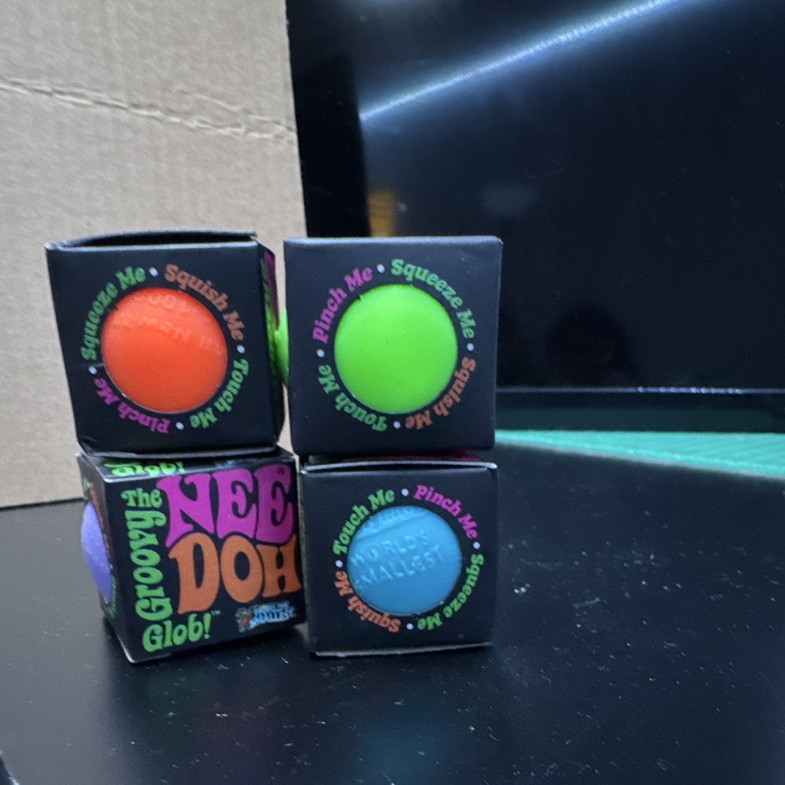 The Groovy Glob Nee Doh Stress Ball Sensory Squeeze Toy 4 Pack Multicolor(small)