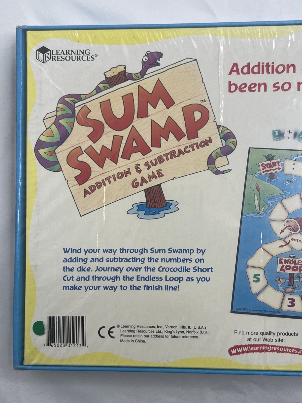 Learning Resources Sum Swamp Addition Subtraction Board Game Ages 5+ Educational