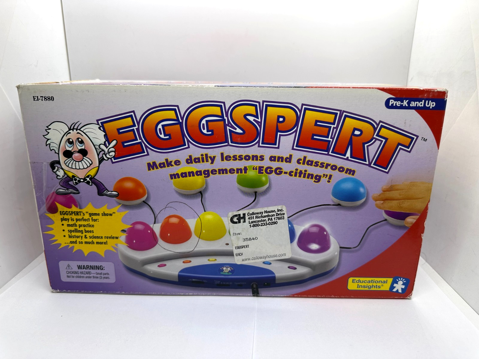 Eggspert Buzzer Game EI-7880 2001 Complete Set Educational Works Read Descriptio
