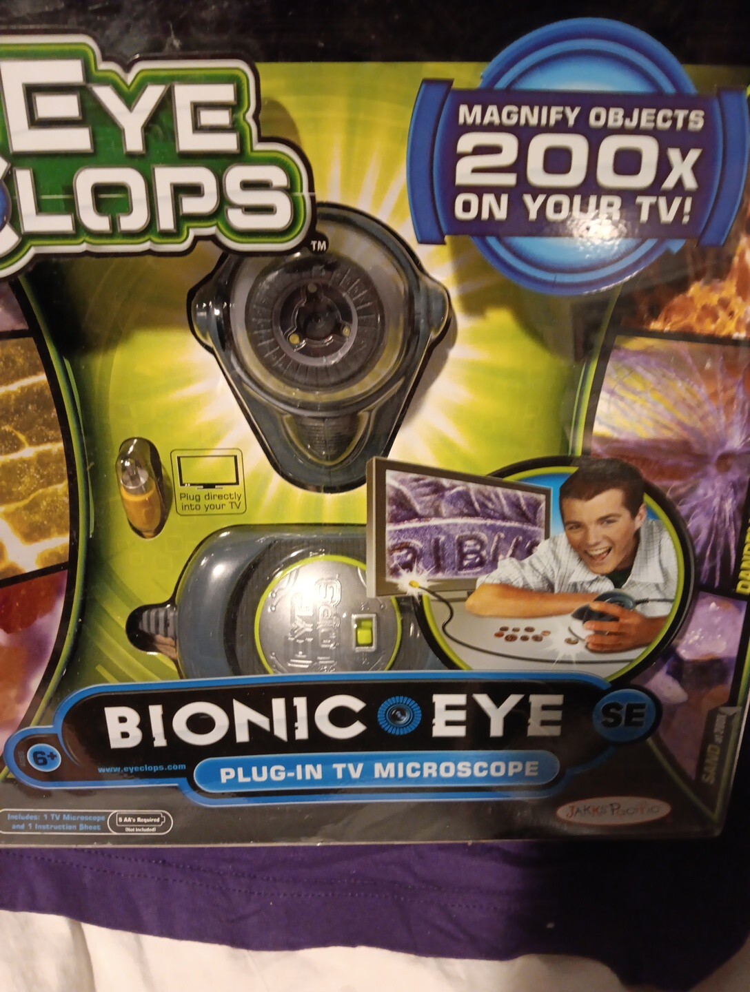 Jakks Pacific Bionic Eye Eye Clops Series Plug-In TV Microscope 2009 NEW SEALED