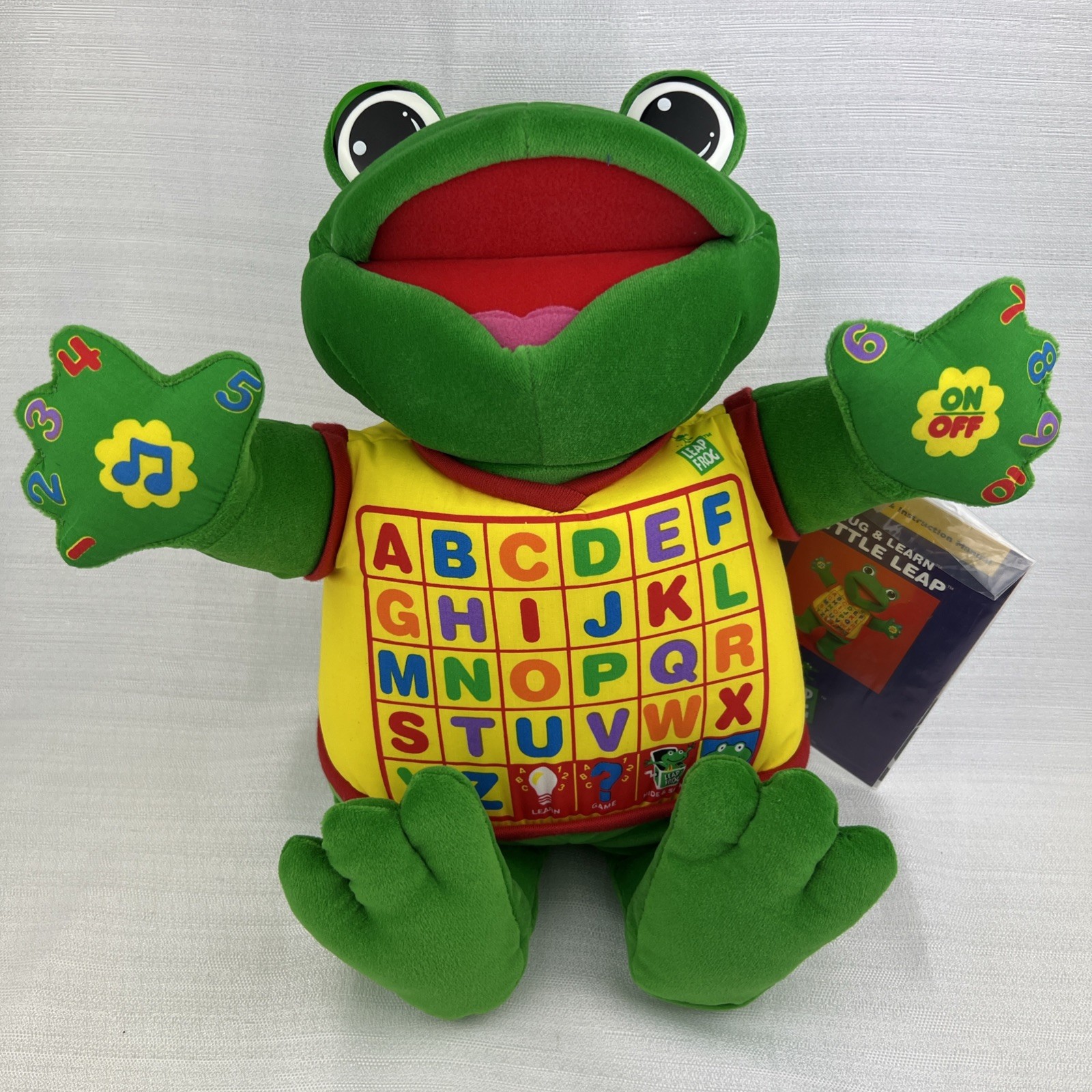 NWT 1998 Little Leap Interactive Plush Leap Frog, Sing, Hug And Learn Alphabet