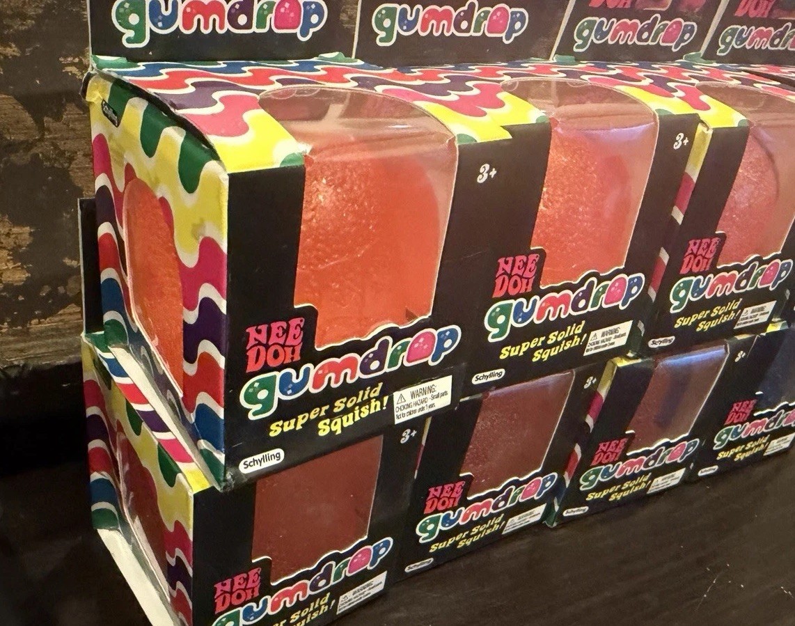 6 – NeeDoh GUMDROP Squishy Ball Cube TRUSTED Seller 100% AUTHENTIC Orange 🟠
