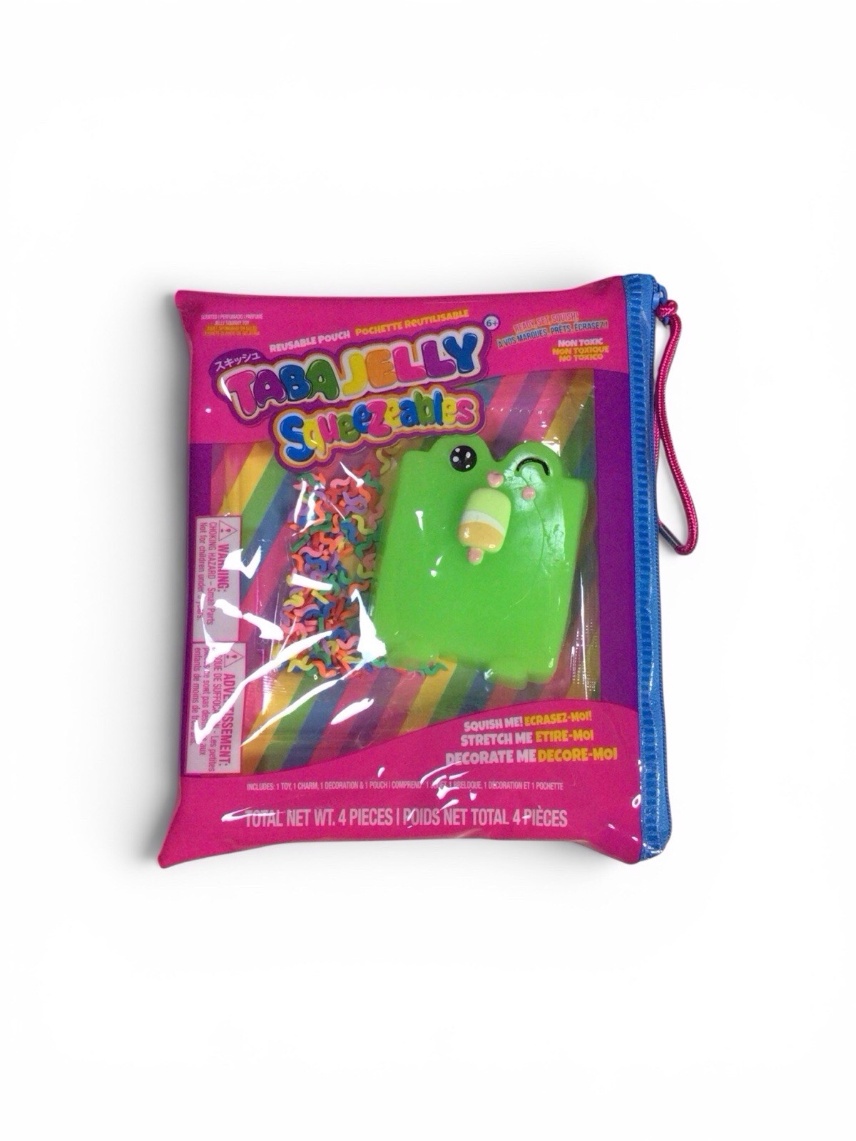 Taba Jelly Squeezeables Green Frog Squishy, Freddie Froggie Squishi Squeeze Toy