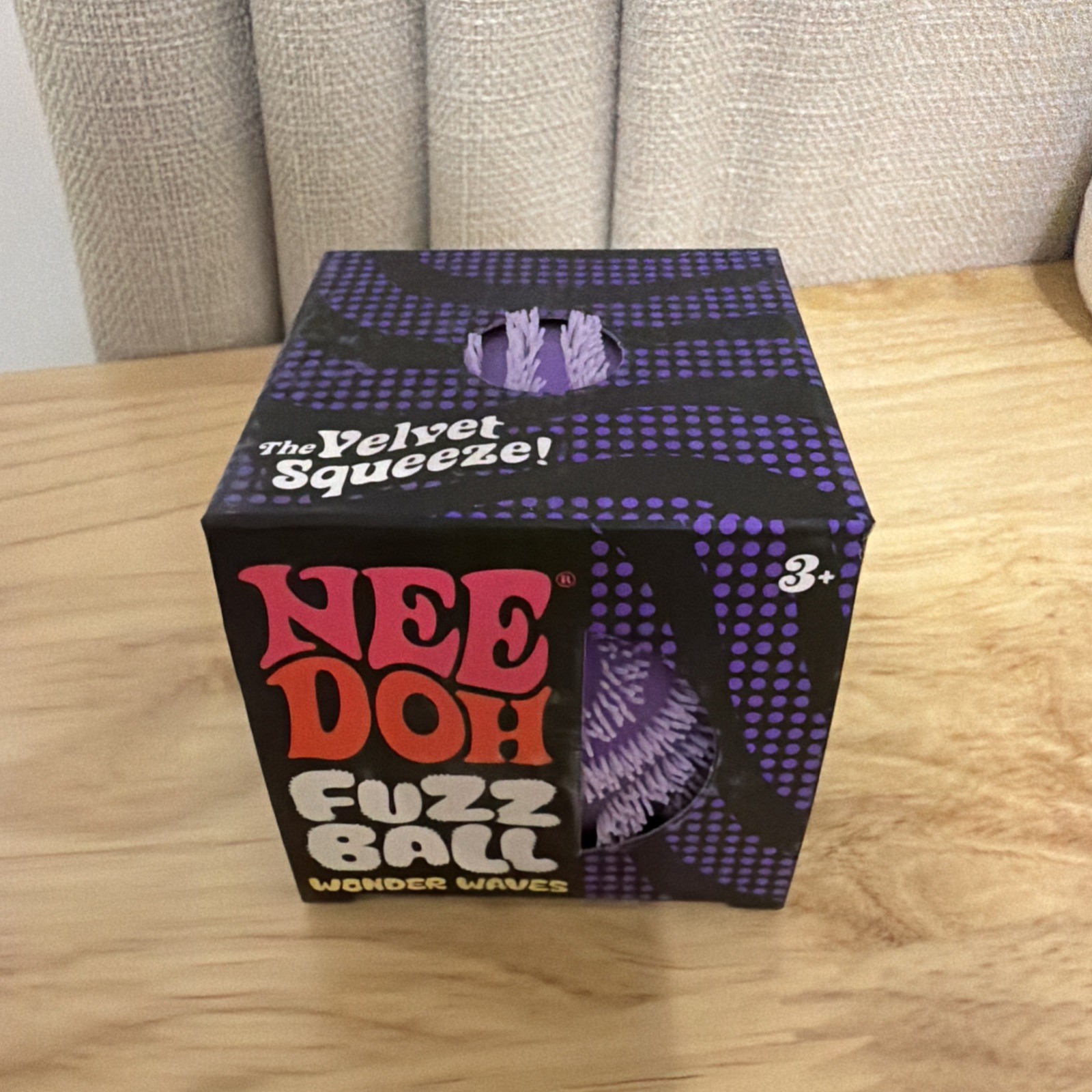 PURPLE Needoh FUZZ BALL WONDER WAVES Nee Doh Squish Stress Ball NEE-DOH Fuzzball
