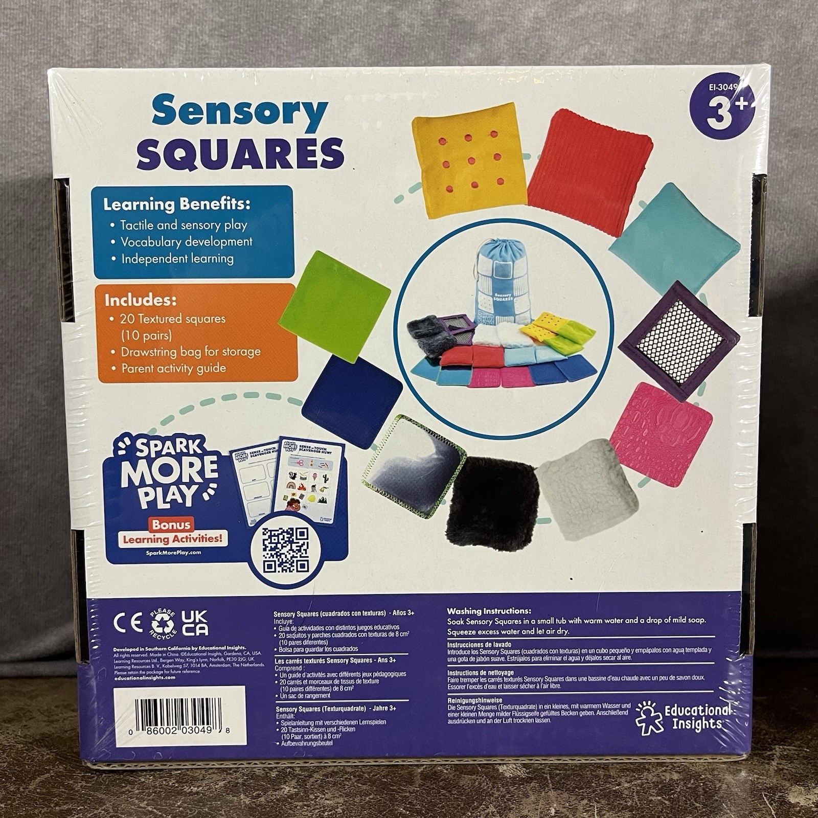 NEW Learning Resources Sensory Squares Ages 3+ Vocabulary Classroom Bonus SEALED
