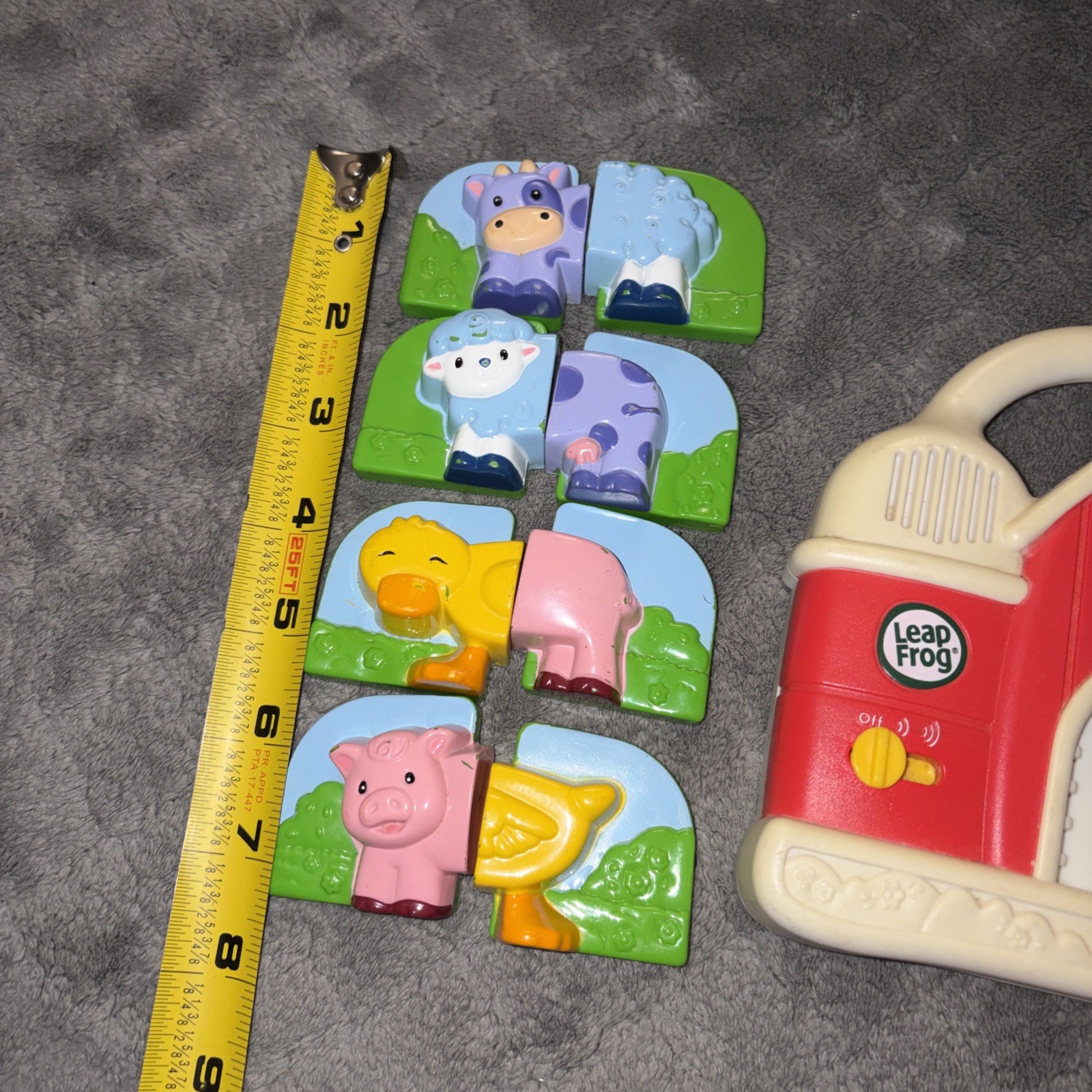 Leap Frog Farm Mash Up Toy Set Animal Puzzle Pieces Tad Fridge Magnet Door Mix