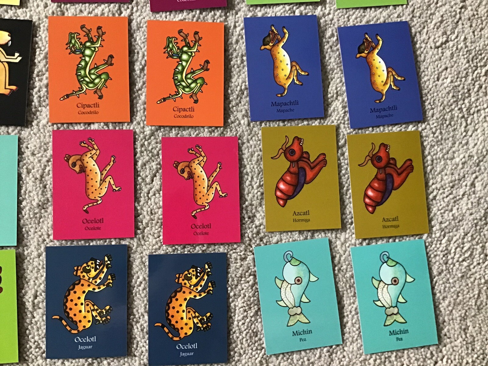 Memorama Animals of Pre-Hispanic Mexico 64 Cards Memory Matching Game in Case