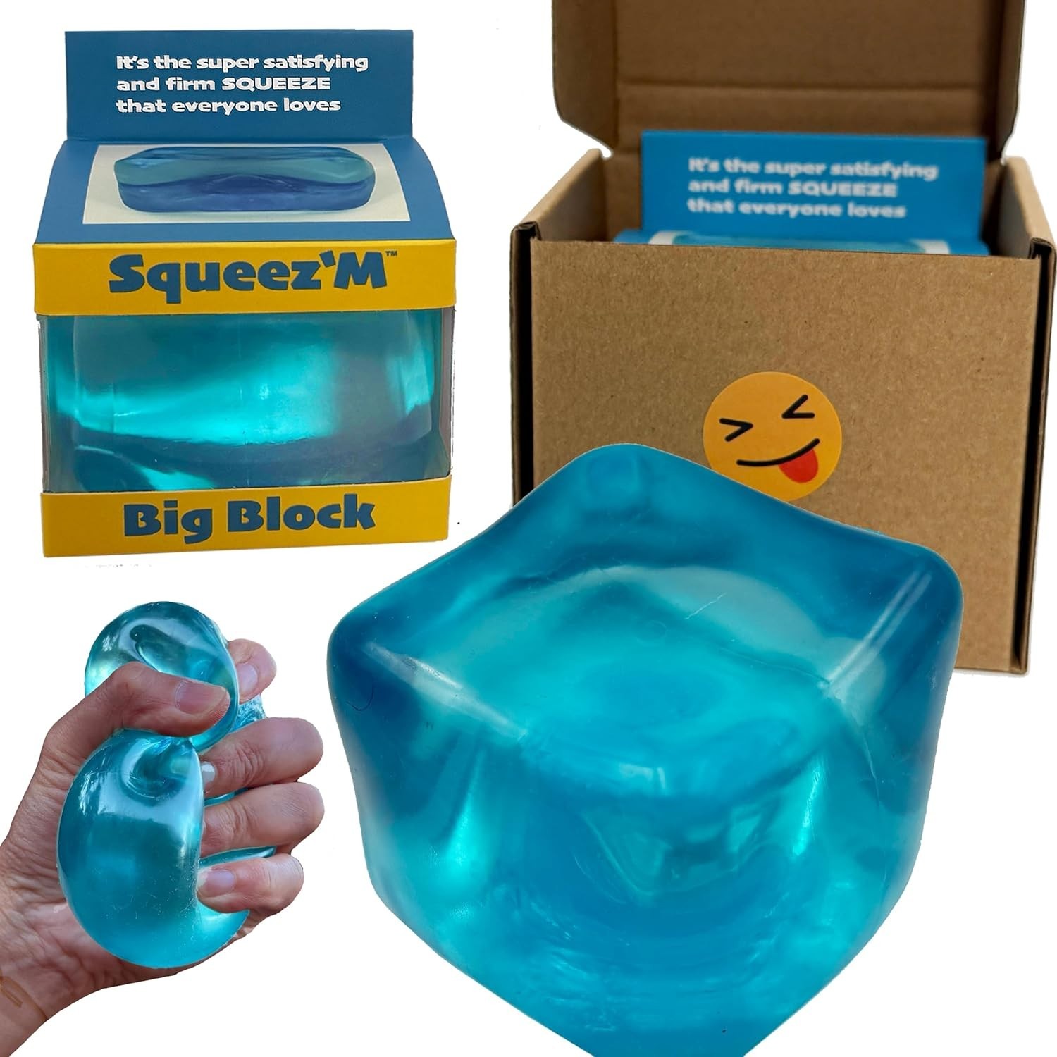 Giant Nice Cube – Sensory Squeeze Toy with a Super Solid Squish – A