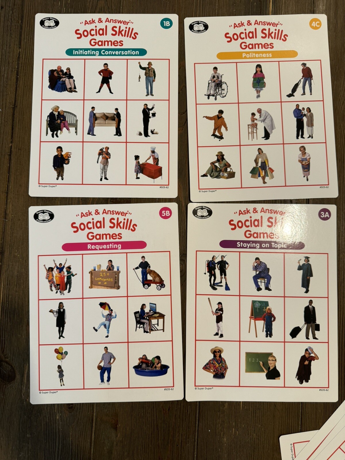Super Duper Ask & Answer Social Skills Games SOS-62 Prek & Up New