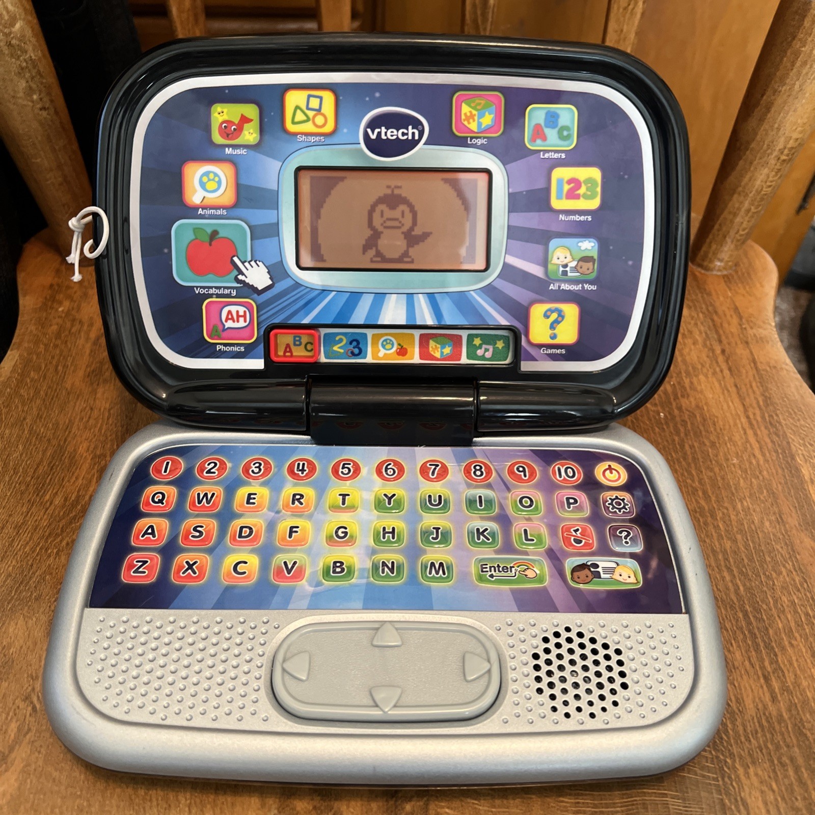 VTech Play Smart Preschool Laptop, Black preowned works perfectly