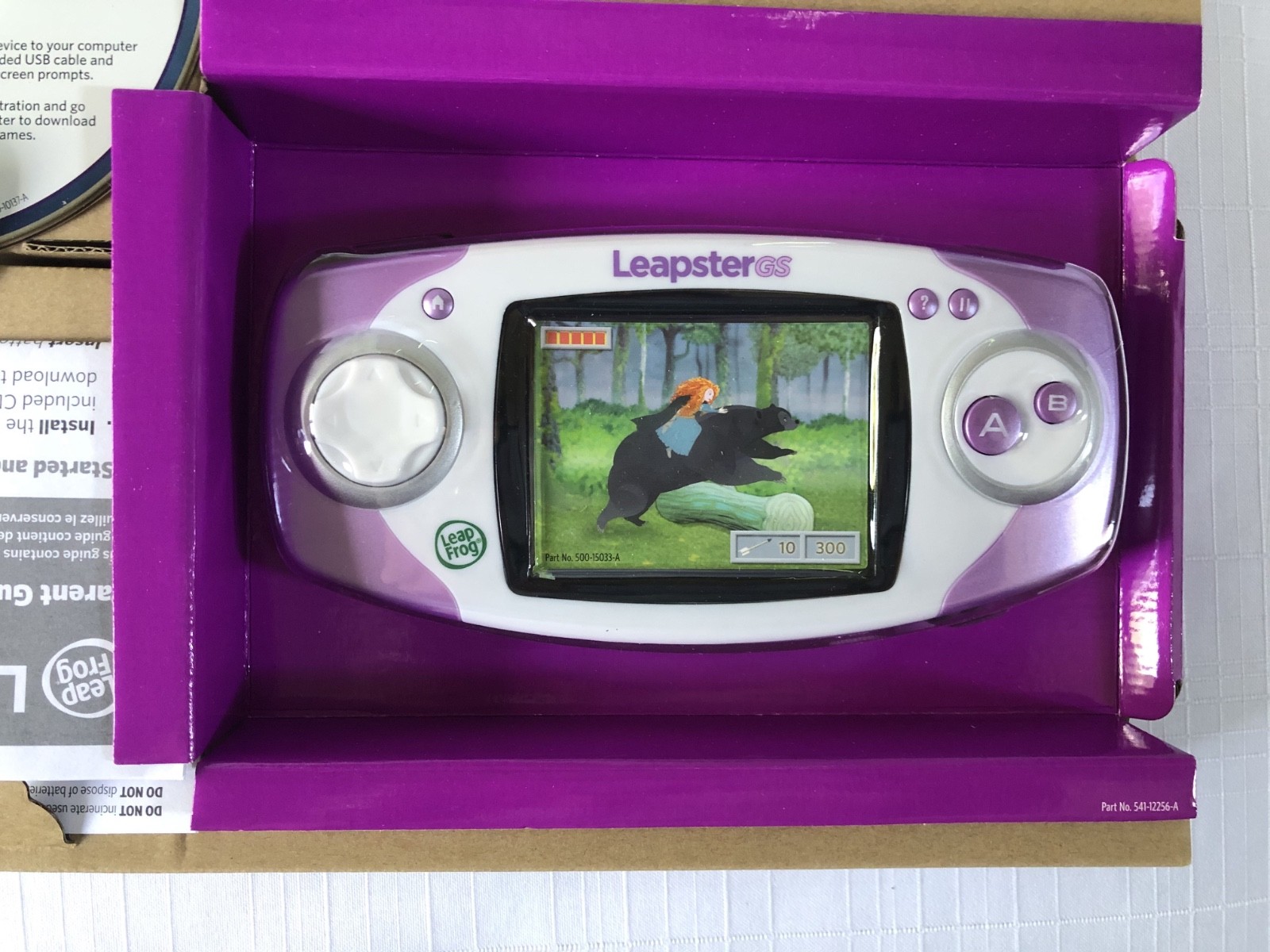 NEW (open box) LEAPFROG LEAPSTER GS PURPLE – Game Console & Camera – Fun!