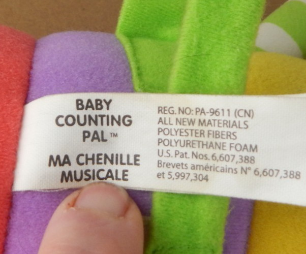 VTG LeapFrog Baby Counting Pal Sensory 14″ Caterpillar Clean WORKS Worm