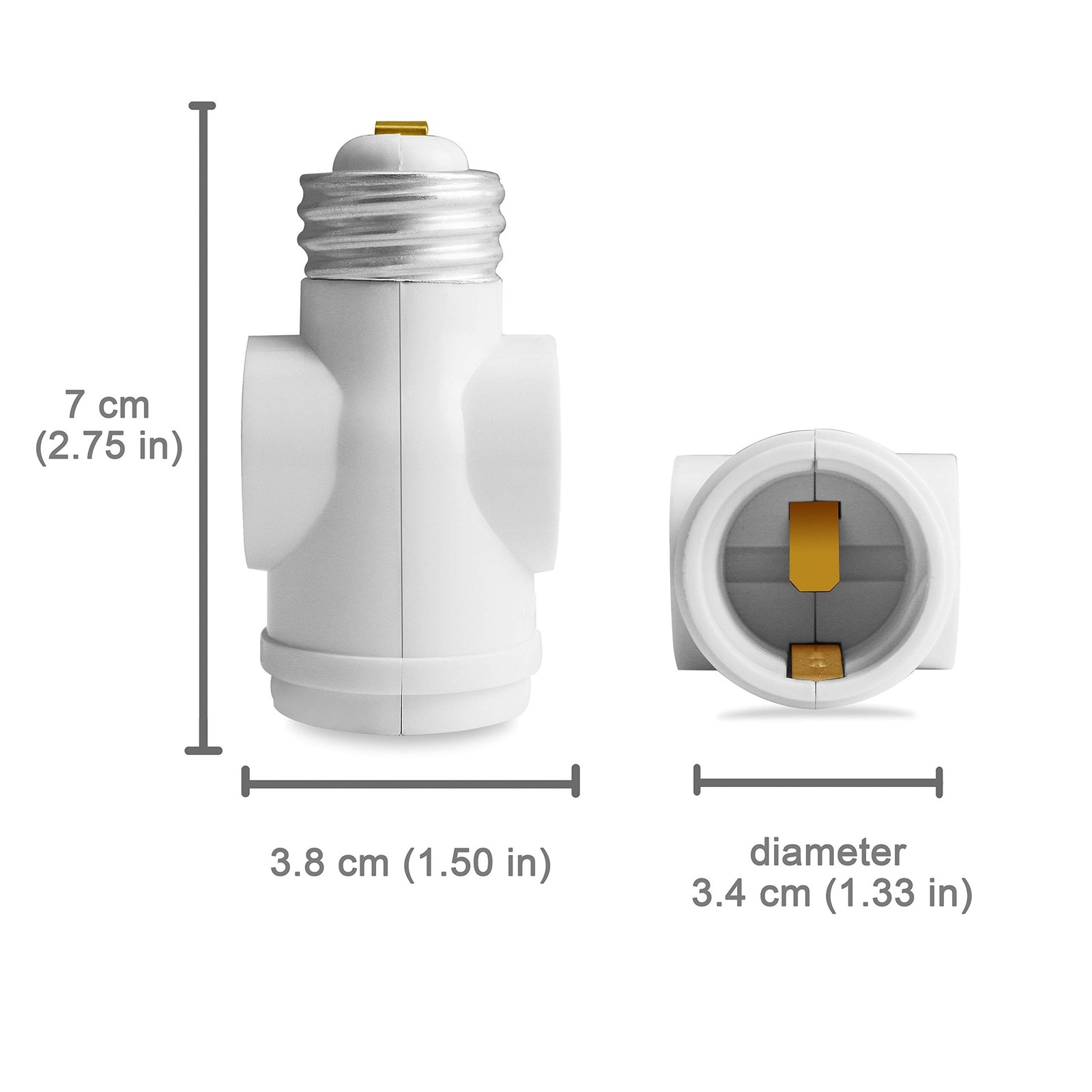 2 Outlet Light Socket to Plug Adapter, Electrical Screw in Light Bulb Socket …