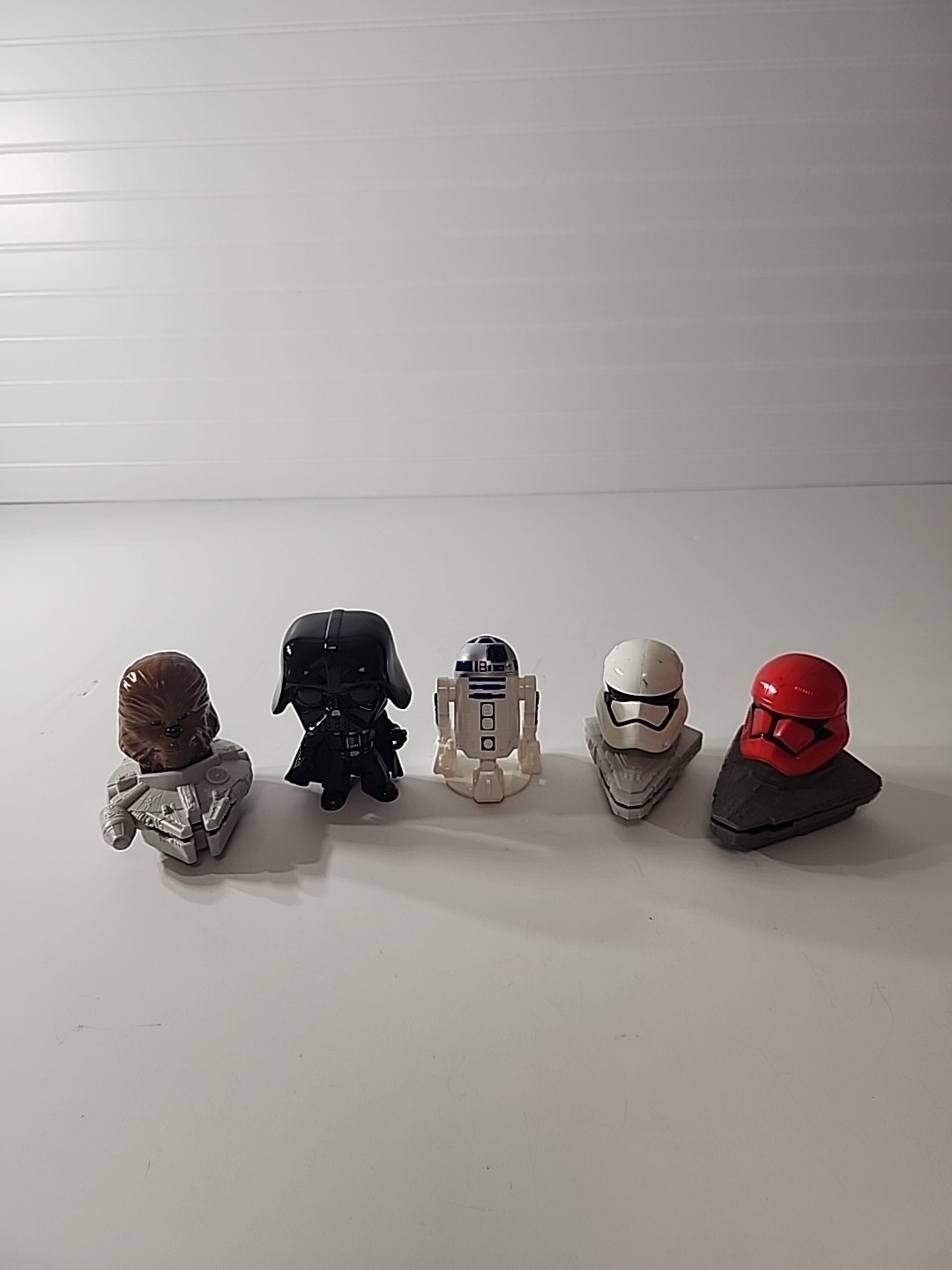 5 Star Wars toys. 1 Darth Funko Bobble-head. 4 McDonalds 2020 Happy Meal Toys