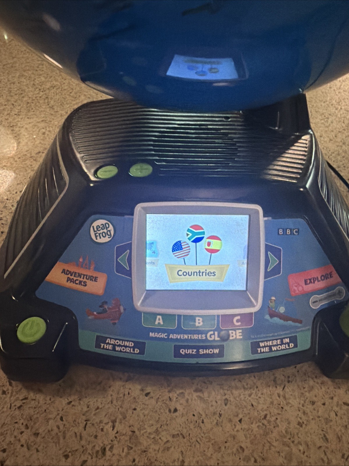 LeapFrog Magic Adventures Globe 2.8″ Video Screen BBC Interactive Games – Used