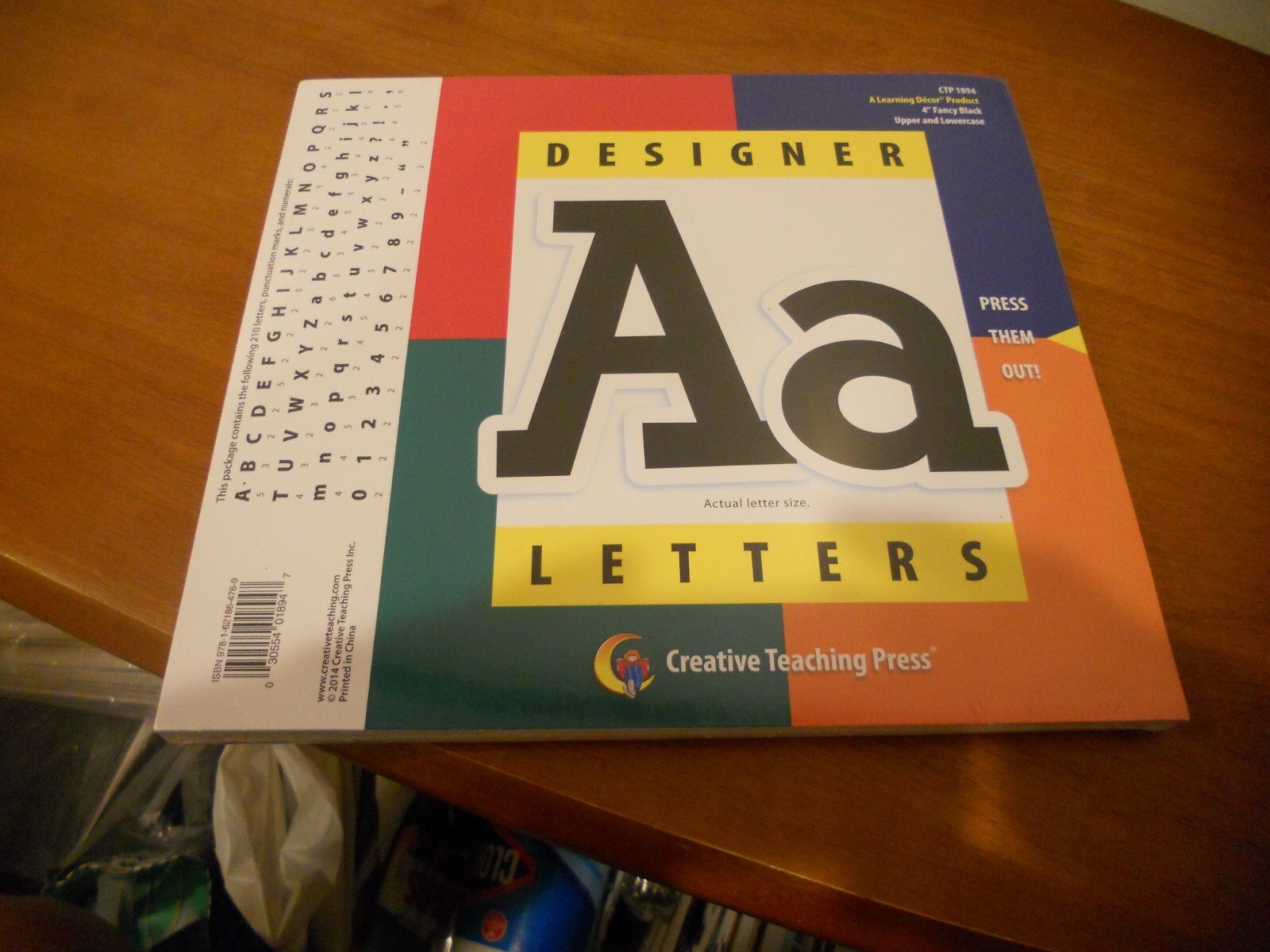 CREATIVE TEACHING Fancy Black 4″ Designer 210 Letters PUNCTUATION MARKS & NUMBES