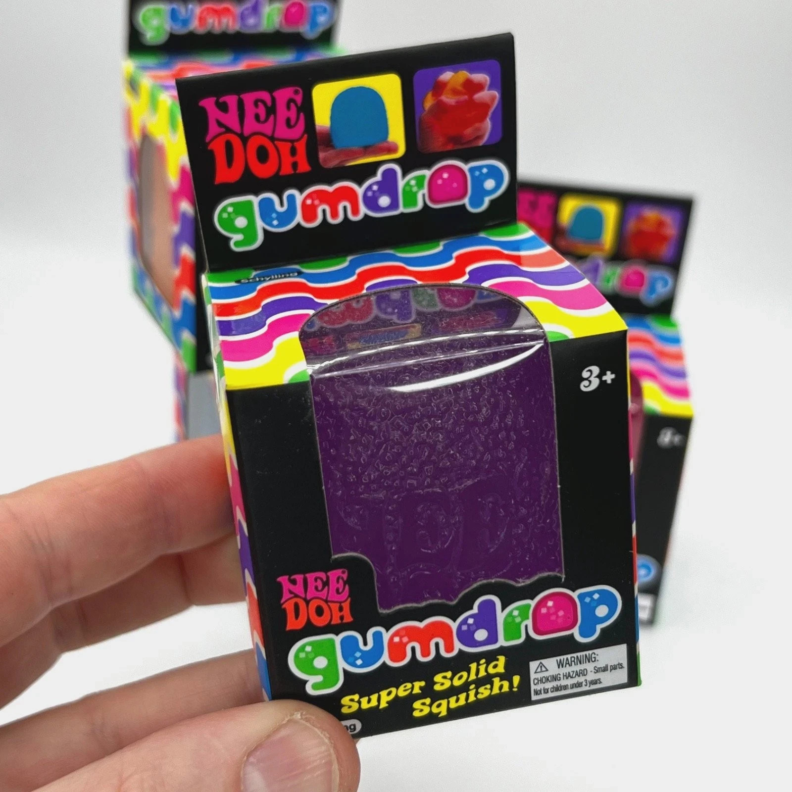 Nee Doh Gumdrop Super Solid Squish Needoh Gum Drop Purple RARE