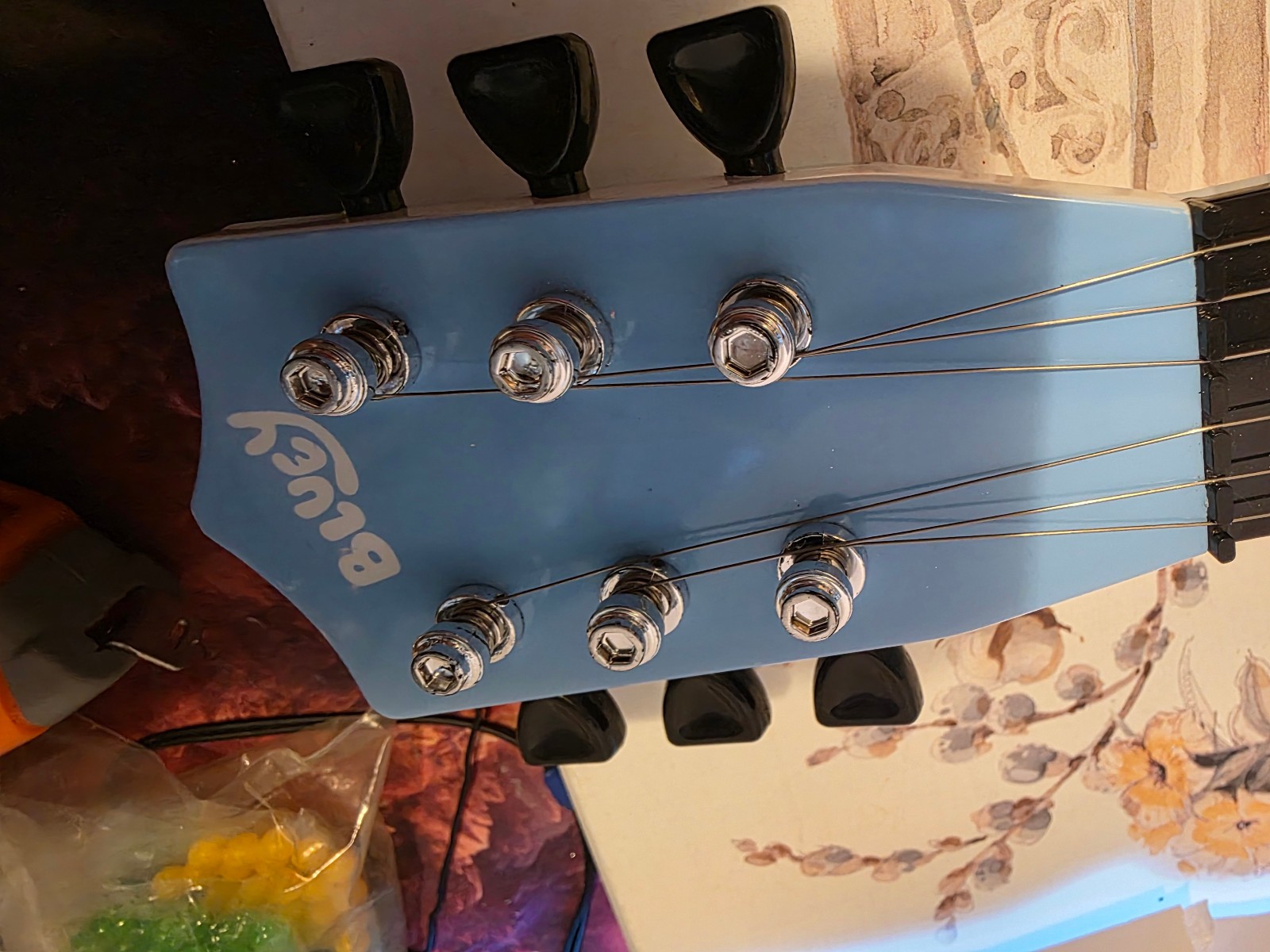 (Parts) Bluey 21″ Portable Kids Guitar, Small, Toy, Learn to Play for Toddlers