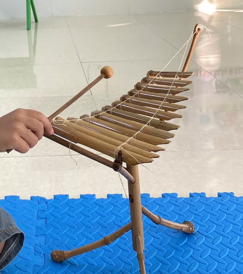 Mini T’rưng Bamboo Instrument Vietnam for Children & Desks or Decorative Shelves