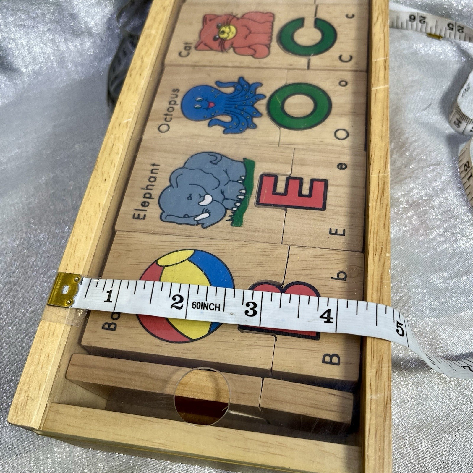 LEARNING RESOURCES Alphabet Letters Pictures Wooden Puzzle Toy for Kids