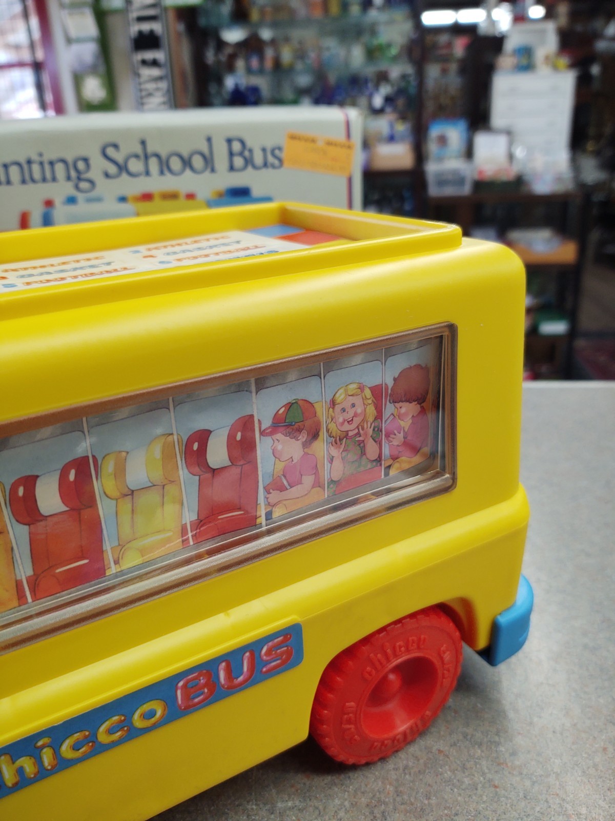 Vintage CHICCO Italy 63023 COUNTING Numbers SCHOOL BUS Complete – Original Box
