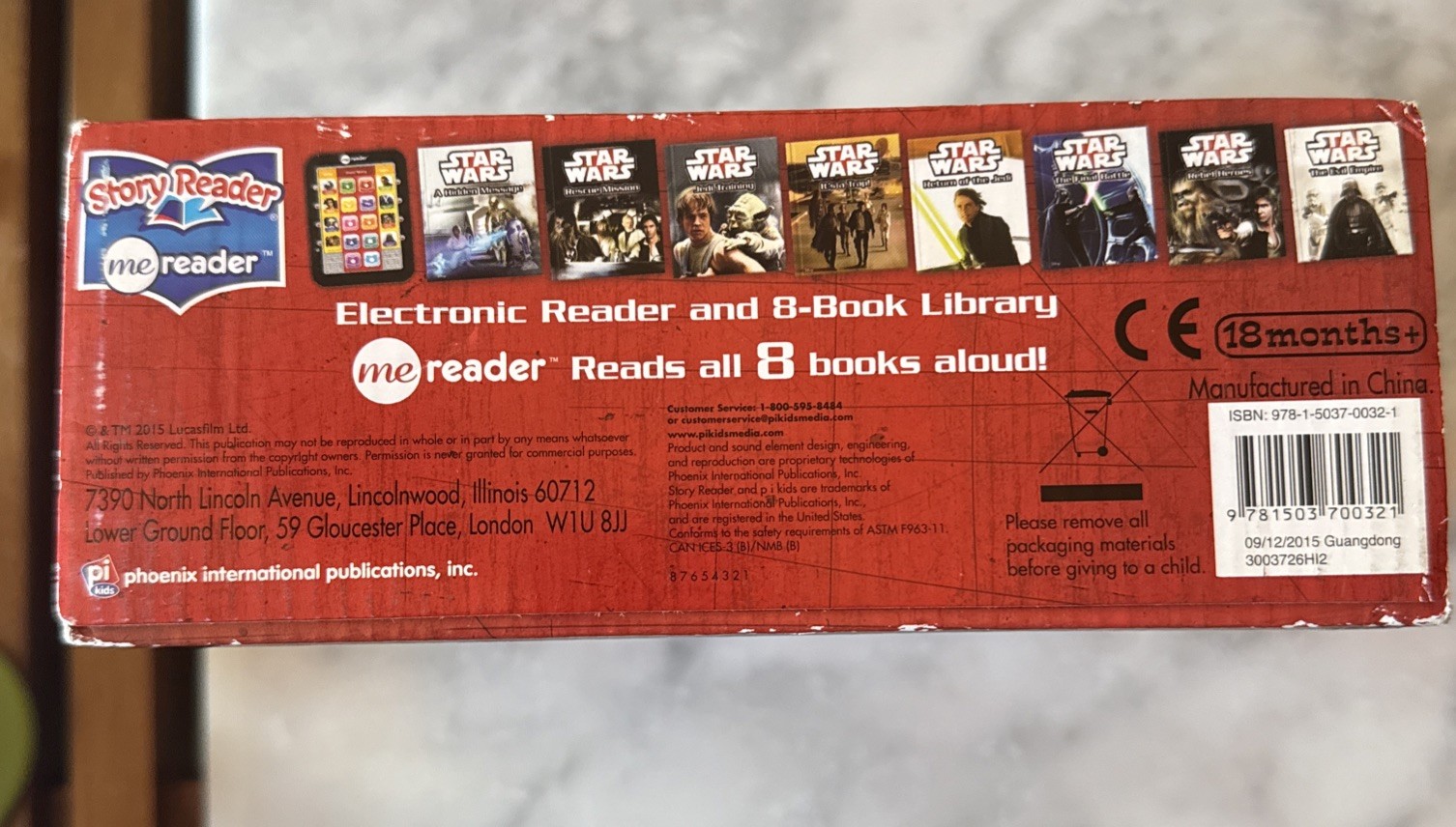Star Wars Electronic Reader And 8 Book Library – NEW – 18 Months And Up