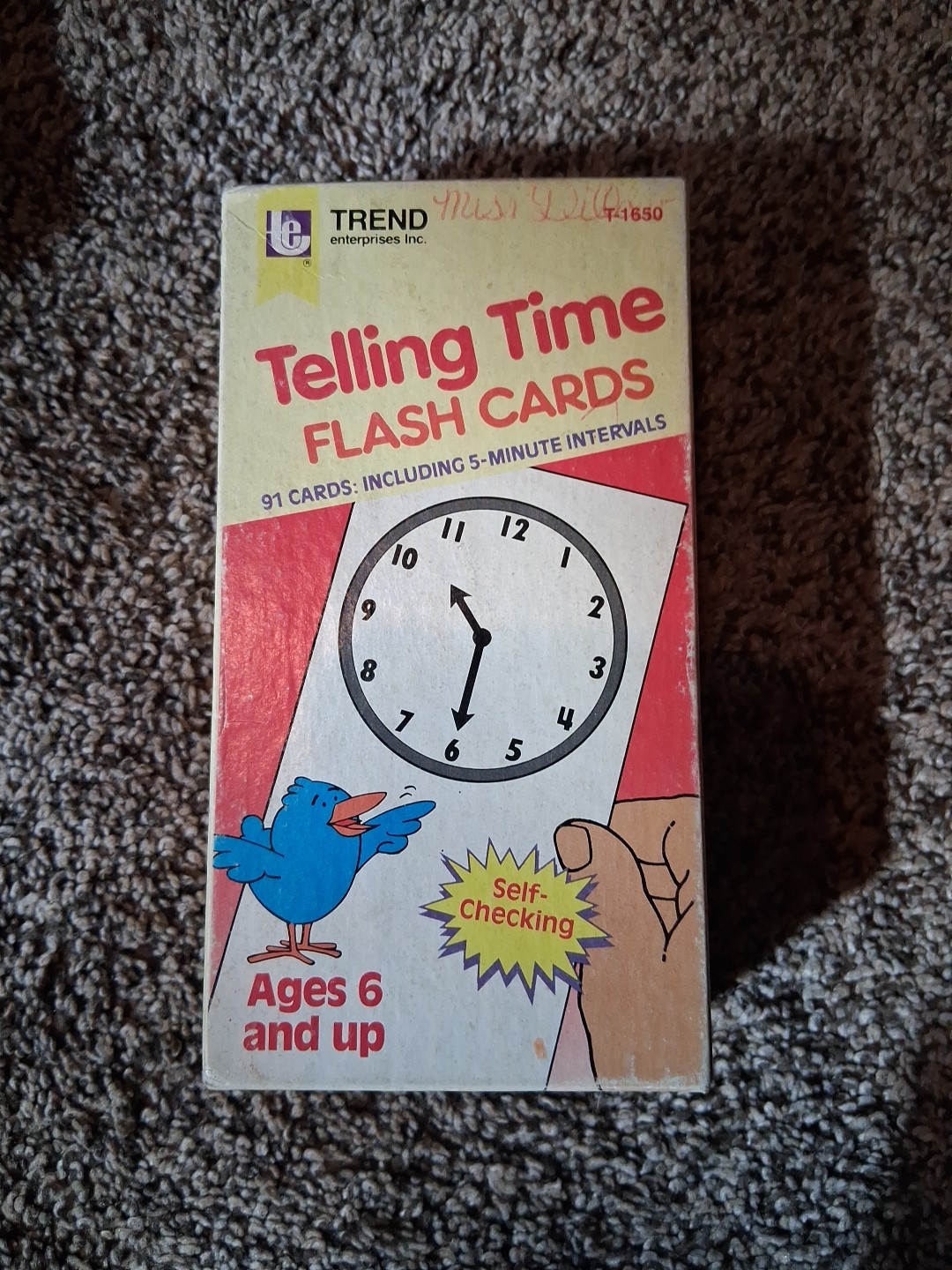 Vintage Telling Time Flash Cards by Trend Enterprises 1985