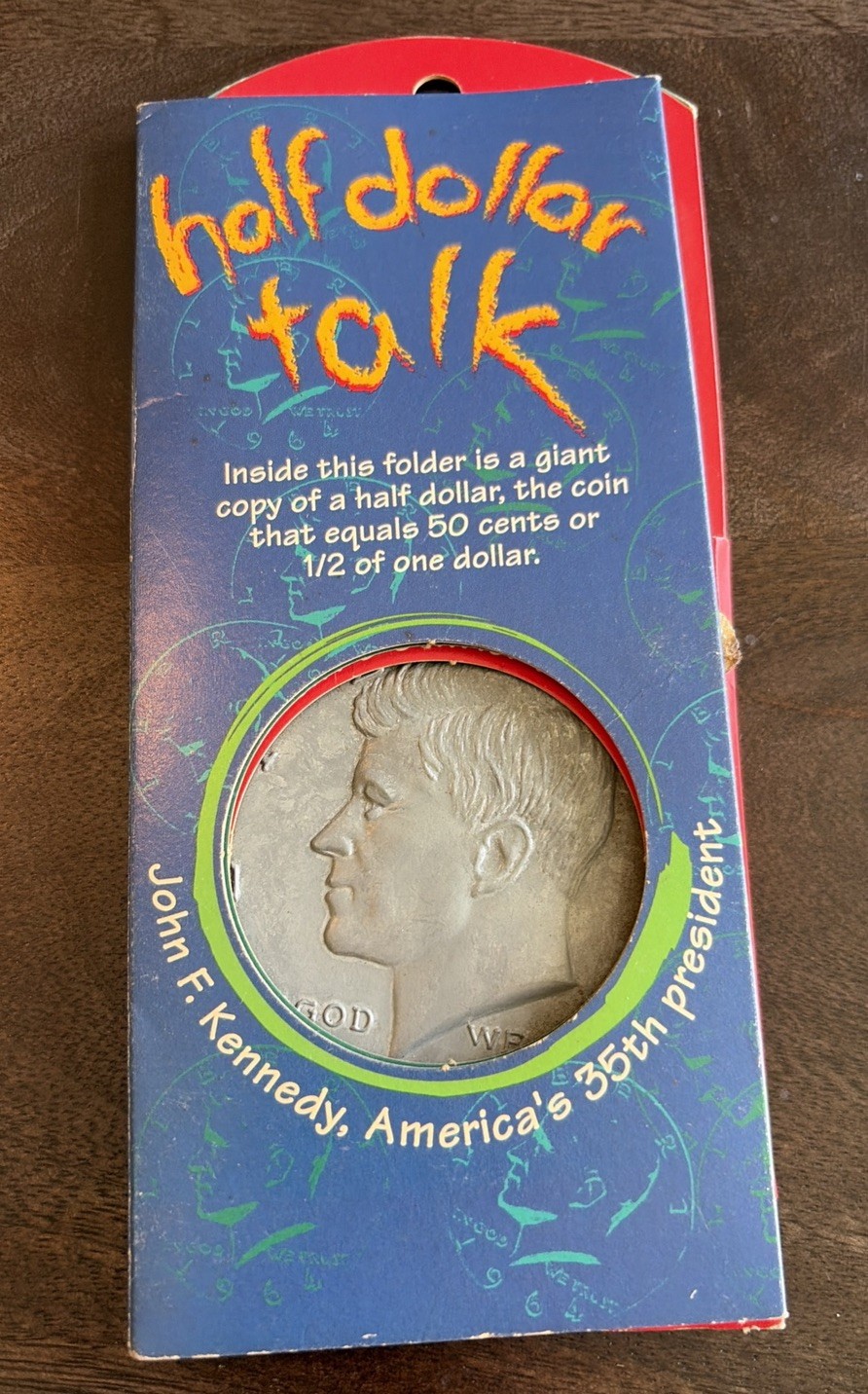 John F Kennedy Half Dollar Talk Coin Set Kids Know Vintage Educational Toy USA