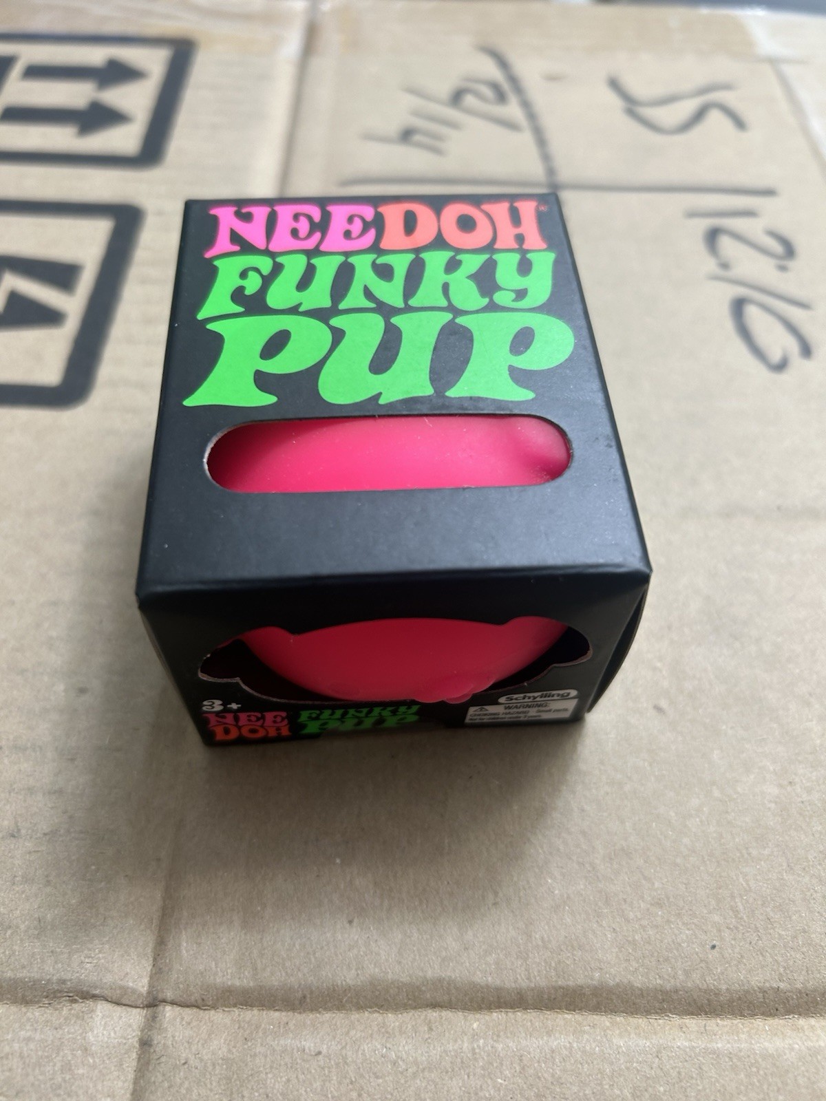 Pink Funky Pup Nee Doh by Schylling, NIB, fidget, squish toy, NEW