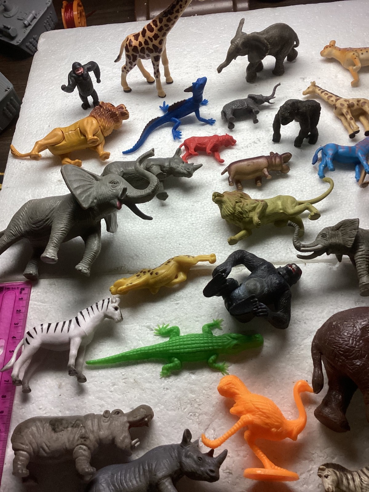 Vintage Mixed Plastic Safari Zoo Jungle Wild Animals Lot of 53.