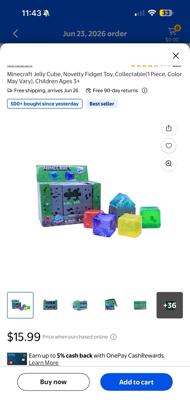 Minecraft Jelly Cube, Novelty Fidget Toy, Collectable(1 Piece, GREEN)