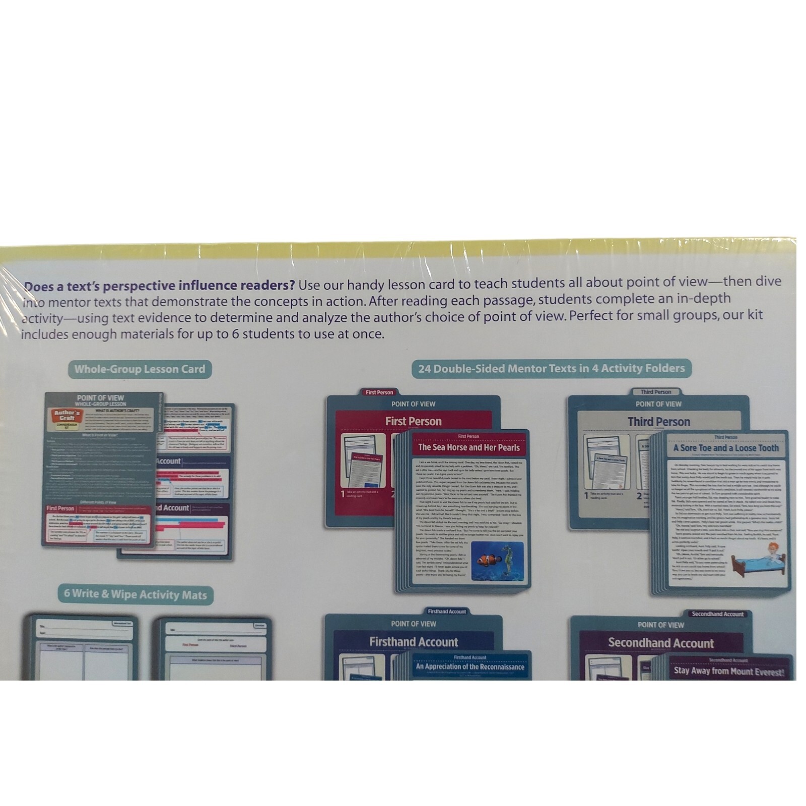 Lakeshore Point of View Author’s Craft Comprehension Kit Grades 4-5 Homeschool