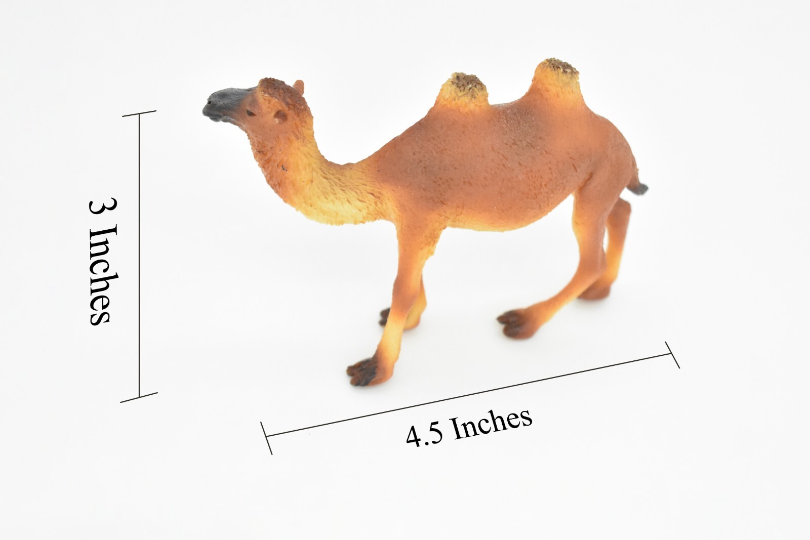 Camel Toy, Two Hump, Realistic Rubber Model Hand Painted Figurine 4.5″ CH154B248