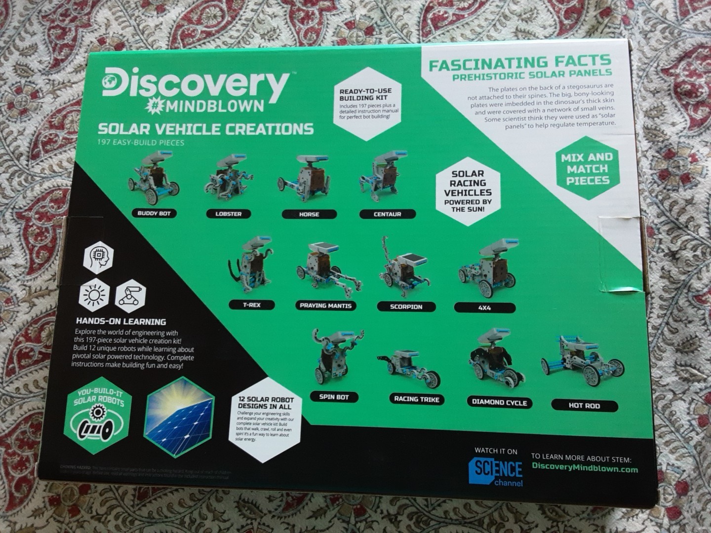 Discovery Kids Mindblown STEM 12-in-1 Solar Robot Creation 197-Piece Kit…