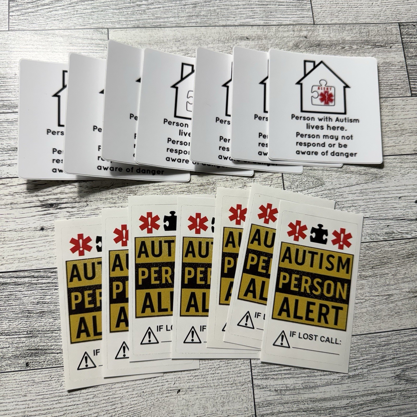 Autism Safety Sticker Lot🚨 Alert Special Needs SpEd Teacher Home