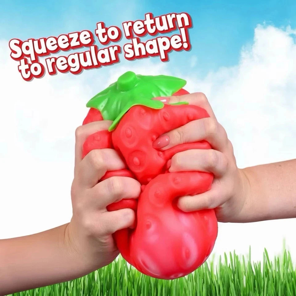 Sunny Days Jumbo Squeezy Strawberry Squishy Toy Stress Relief Sensory Fun