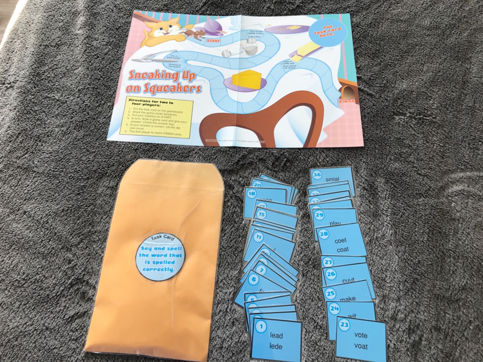 Sneaking Up on Squeakers! Spelling lang arts teacher game resources 3rd grade