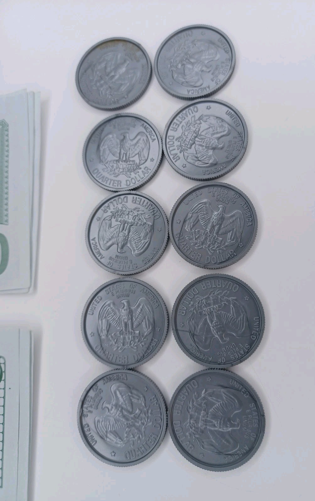 Play Money Paper Bills 4 Denominations & Coins Lot