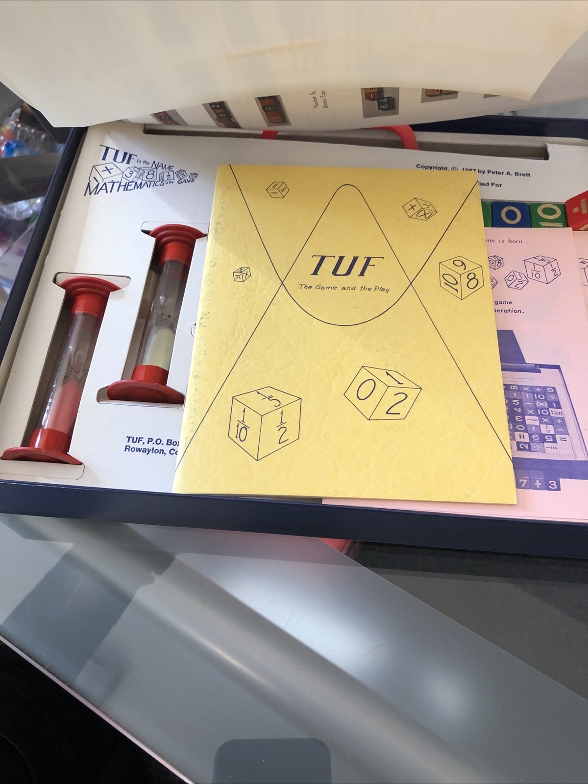 Vintage 1967 TUF The Superlative Numbers Game Wood Cubes