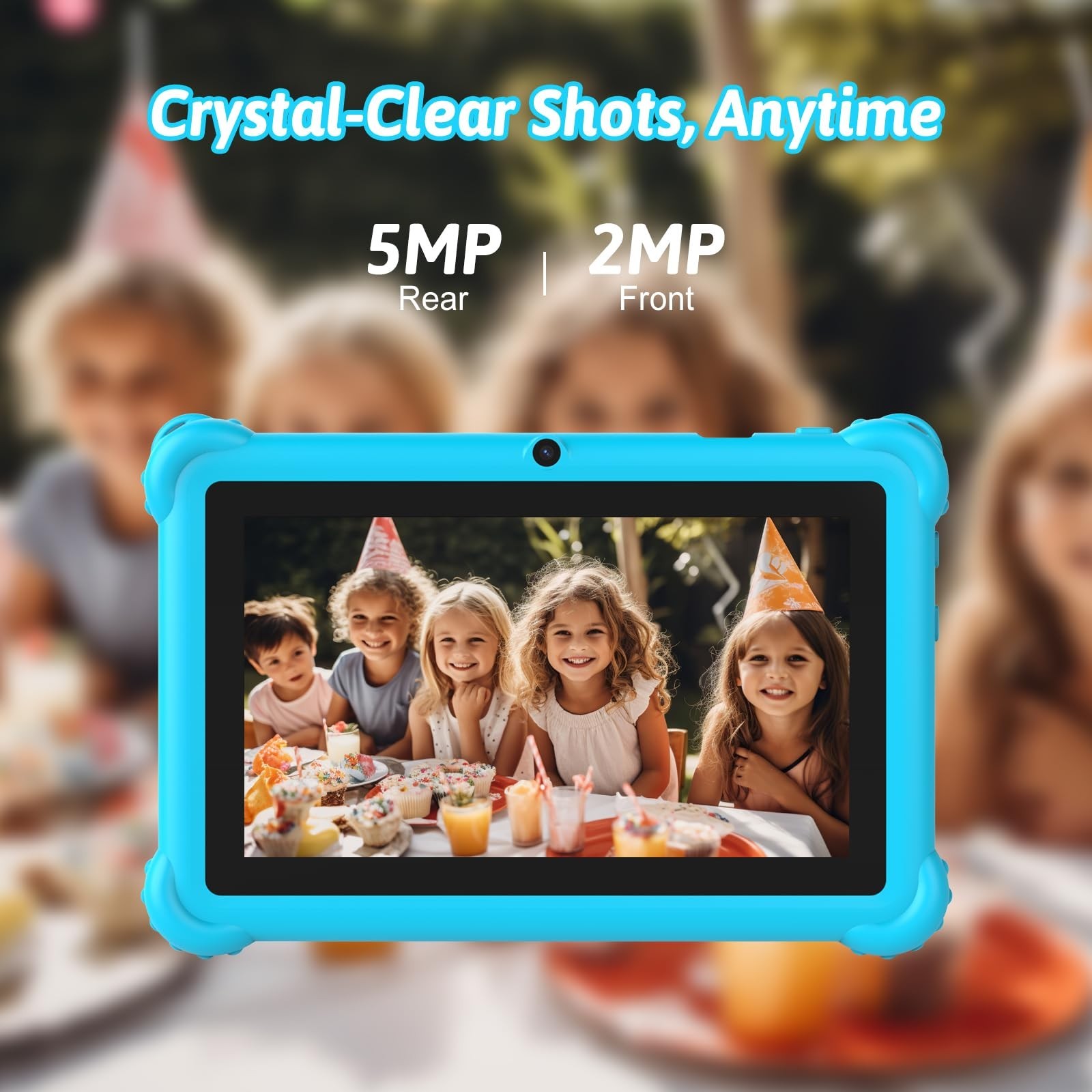 7-inch Kids Tablet for Toddlers, Android 12, 4GB RAM, 32GB ROM, WiFi, Bluetoo…